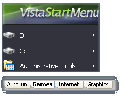 Ajoutez un dossier, un logiciel ou un disque dans le menu principal ou sur un nouvel onglet inférieur.